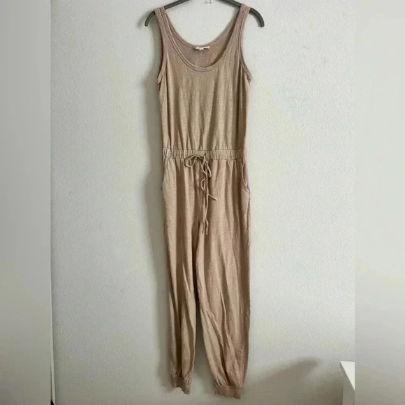 Tan Jumpsuit and Long Cardigan Set | size small - Picture 6 of 13